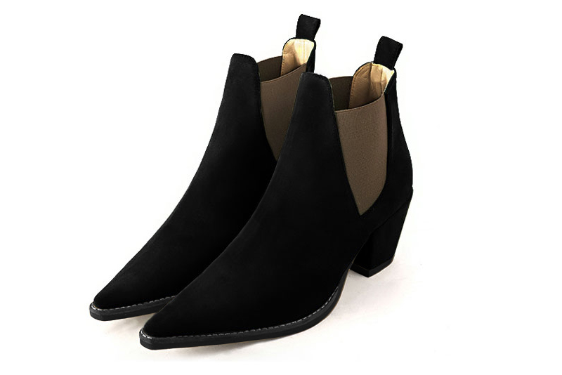 Matt black dress booties for women - Florence KOOIJMAN
